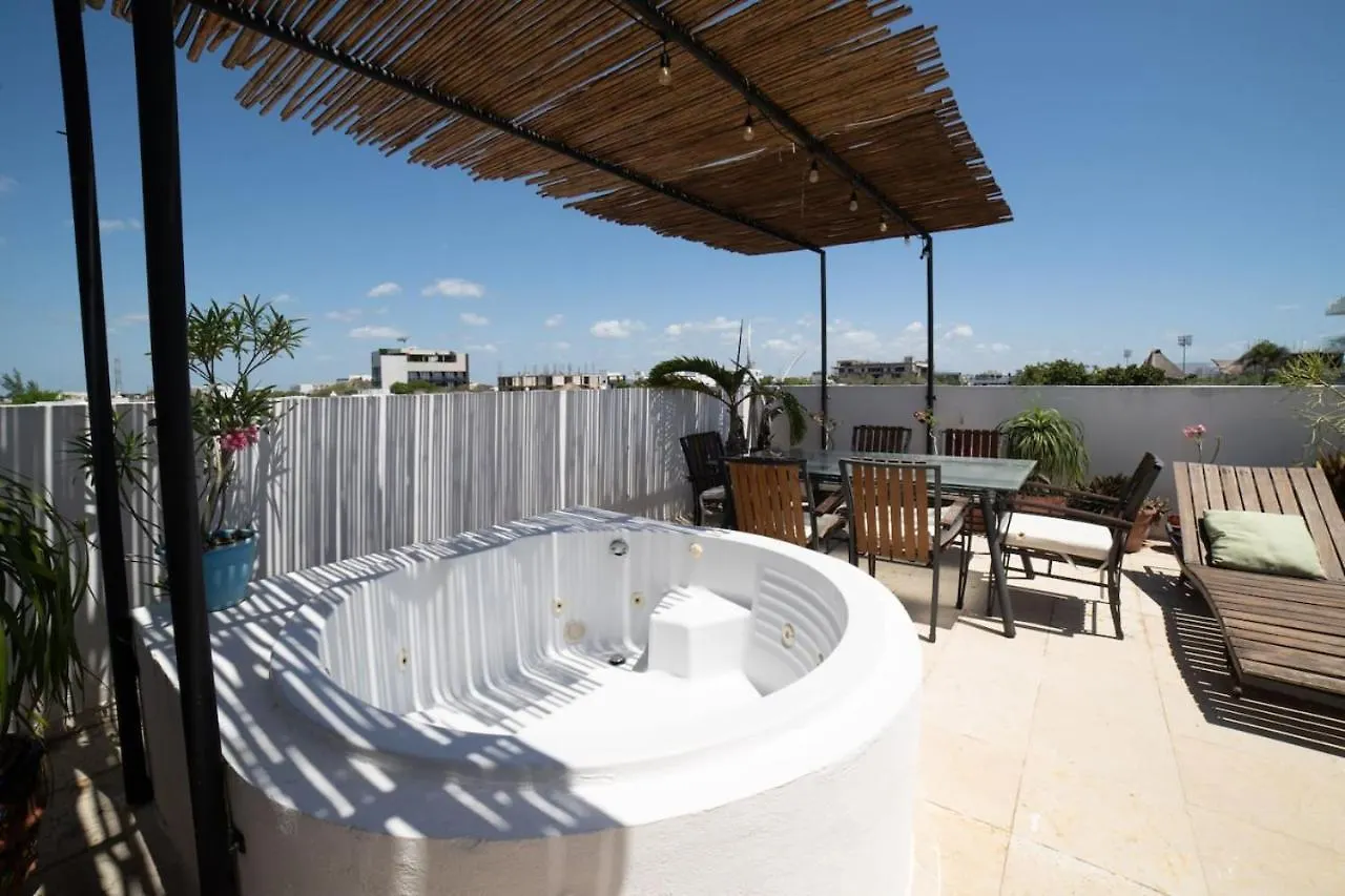 Papaya 20 Super Central Ph 2 Bedroom With Private Rooftop - Jacuzzi بلايا ديل كارمن شقة